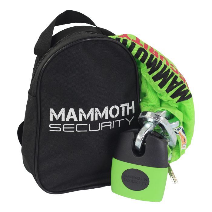MAMMOTH LOCK AND CHAIN MOTORCYCLE STORAGE PILLION SEAT BAG