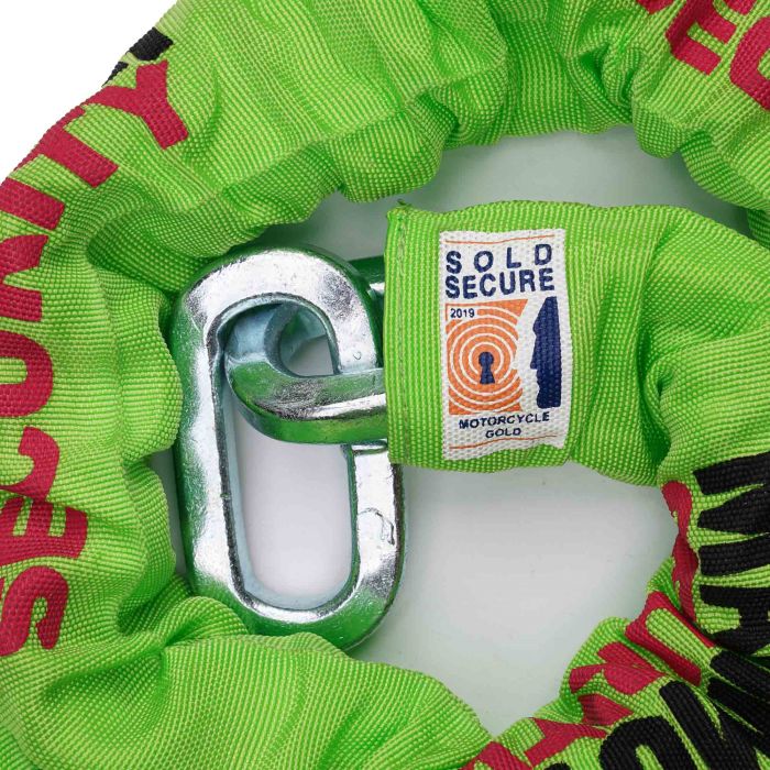 Mammoth Sold Secure Gold Approved 12mm x 1.2m Square Chain With Shackle Lock