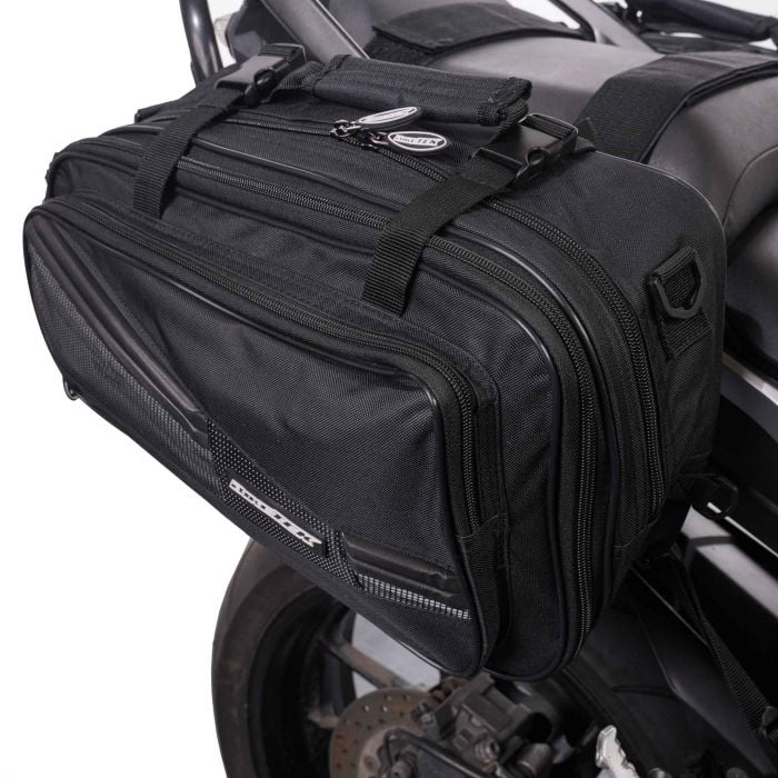 BikeTek Soft Luggage 'Diablo' Saddle Pannier Bags (2x 21L Capacity)
