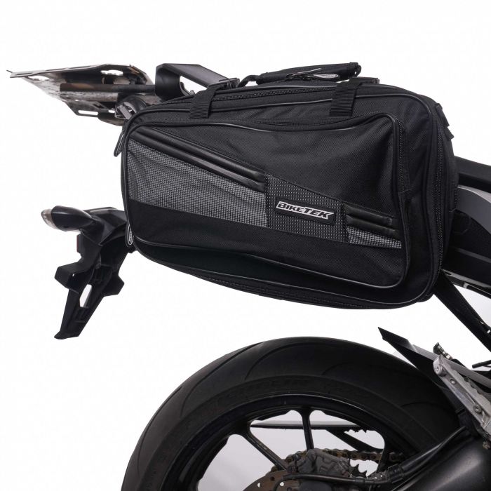 BikeTek Soft Luggage 'Diablo' Saddle Pannier Bags (2x 21L Capacity)